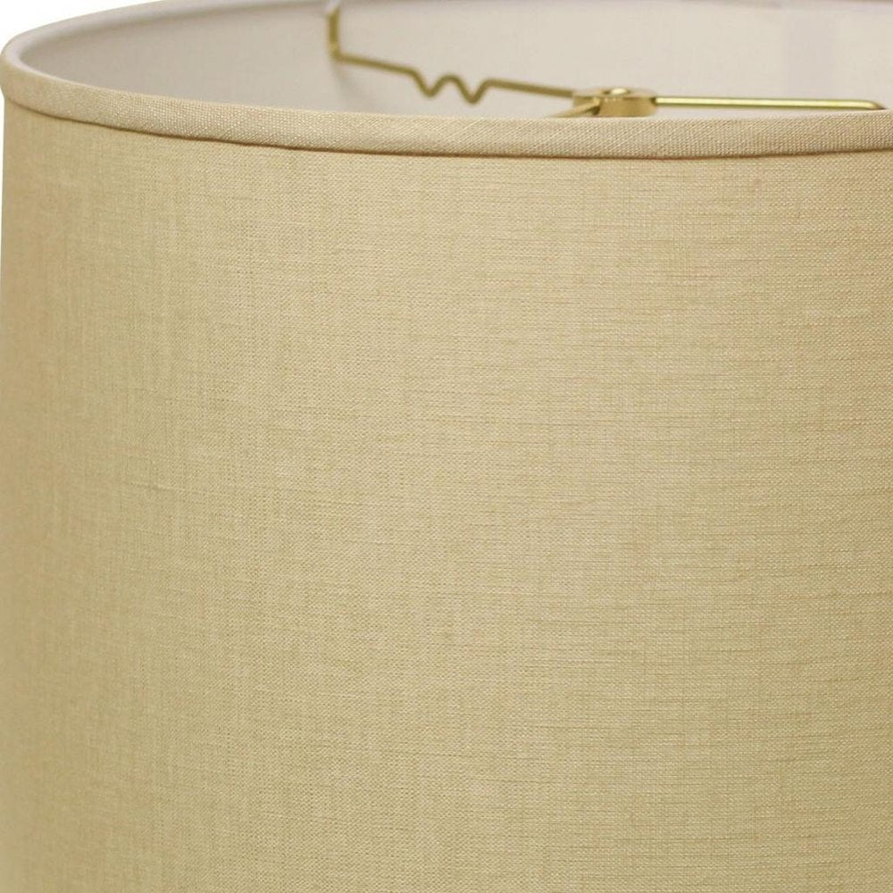 Dark Brown Linen Drum Lamp Shade