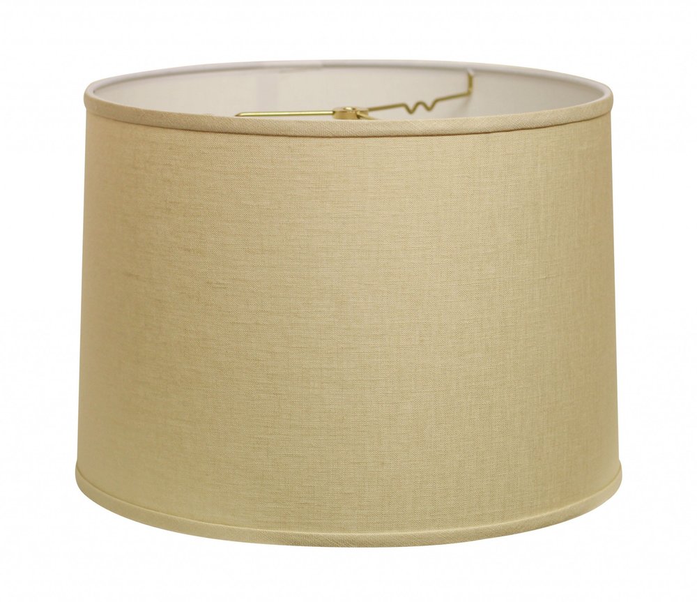 Dark Brown Linen Drum Lamp Shade