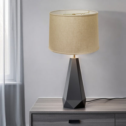 15" Parchment Biege Throwback Drum Linen Lampshade