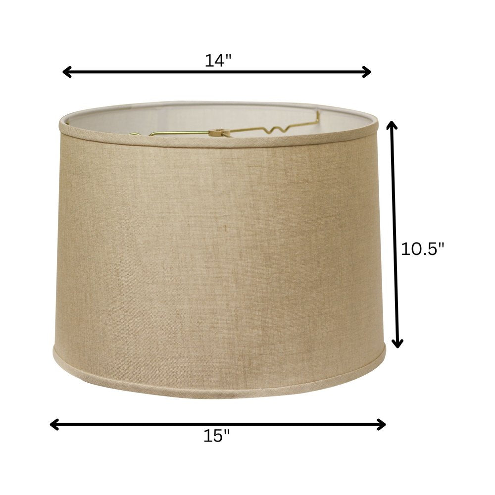 Beige Linen Drum Lamp Shade