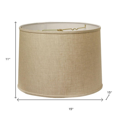 Beige Linen Drum Lamp Shade