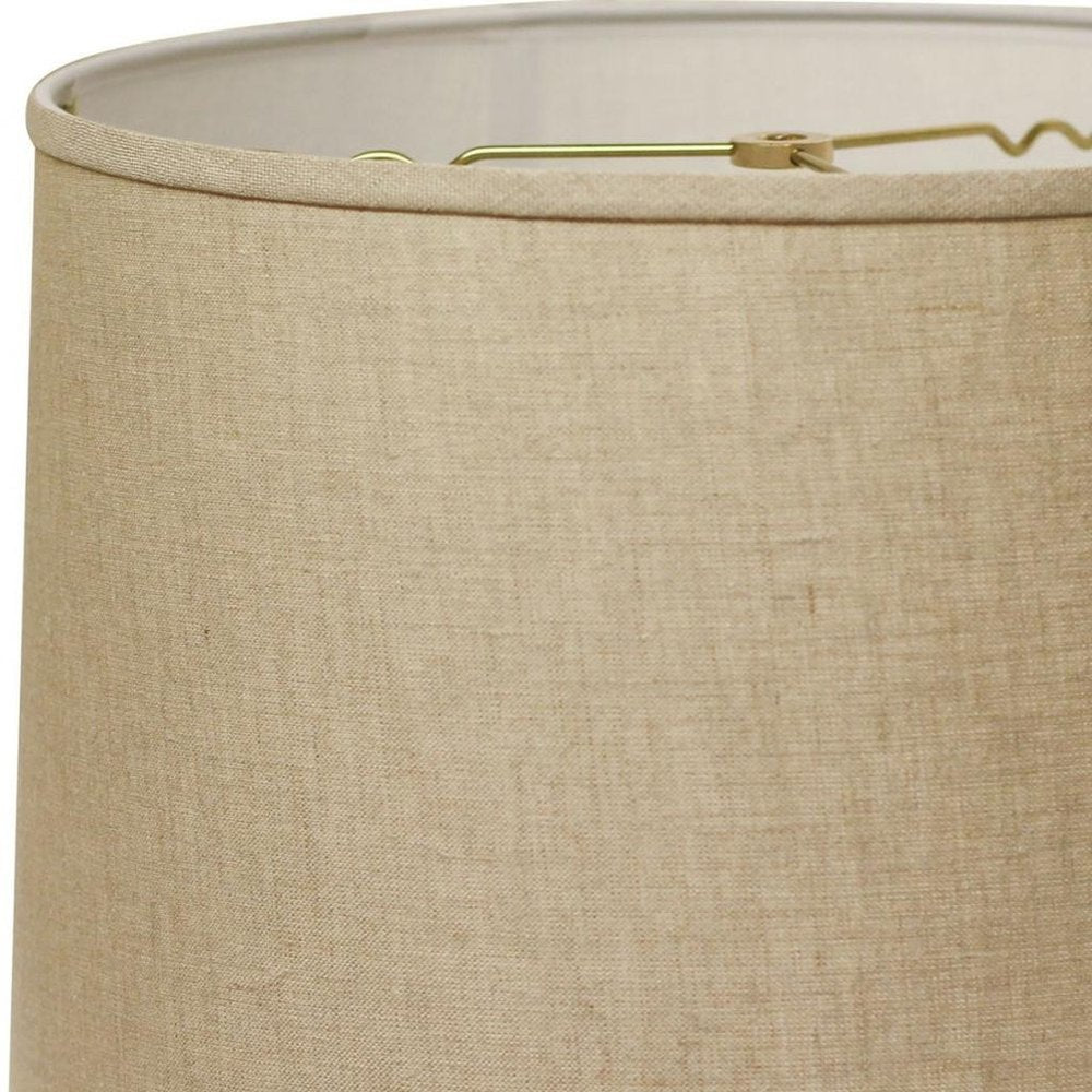 Beige Linen Drum Lamp Shade