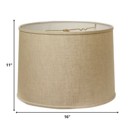 16" Dark Wheat Throwback Drum Linen Lampshade