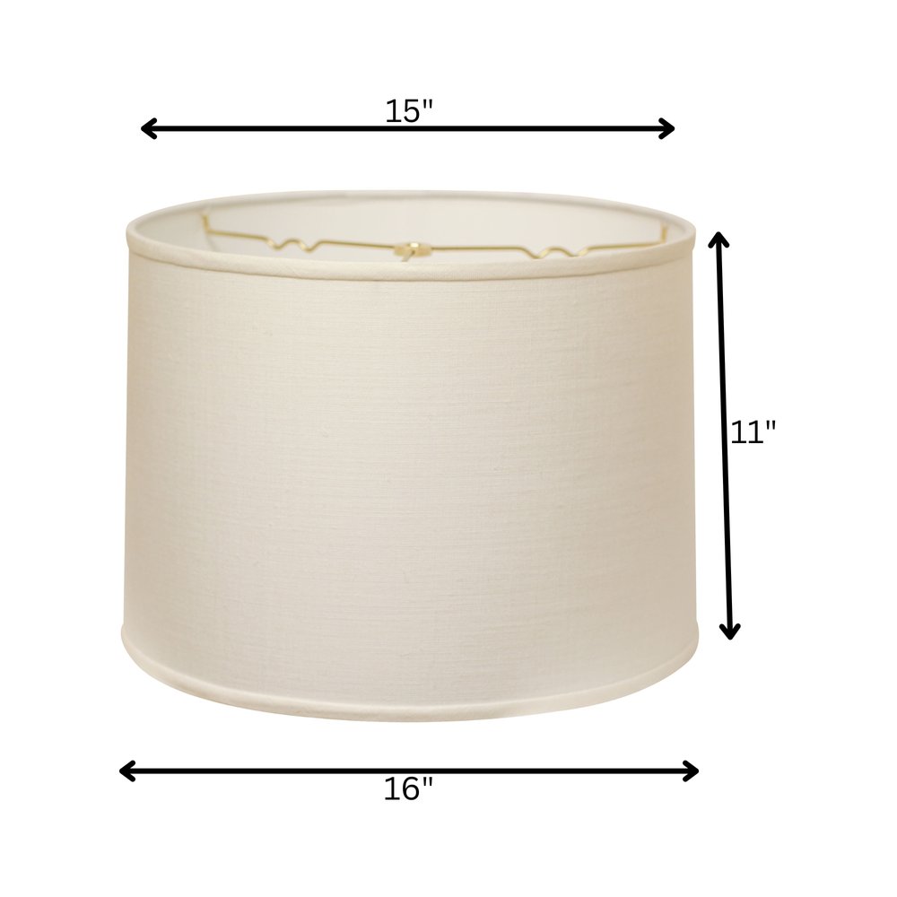 White Linen Drum Lamp Shade