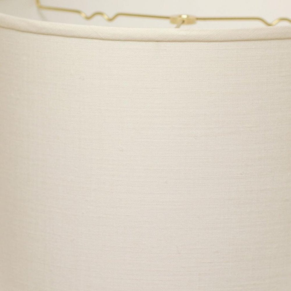 White Linen Drum Lamp Shade