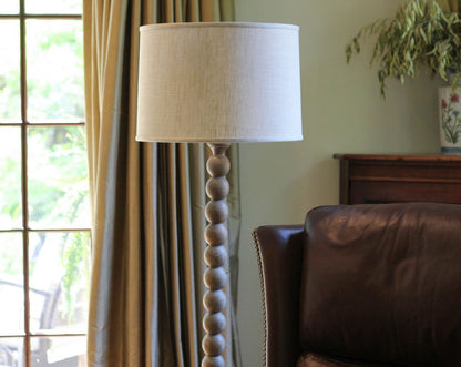 Light Yellow Linen Drum Lamp Shade