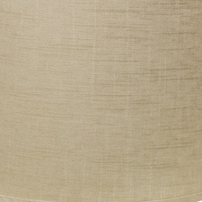 17" Light Wheat Throwback Drum Linen Lampshade