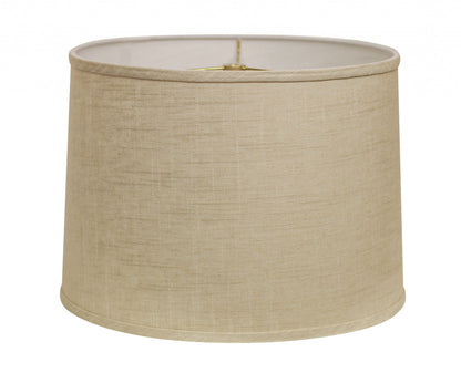 17" Light Wheat Throwback Drum Linen Lampshade