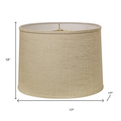 Light Yellow Linen Drum Lamp Shade