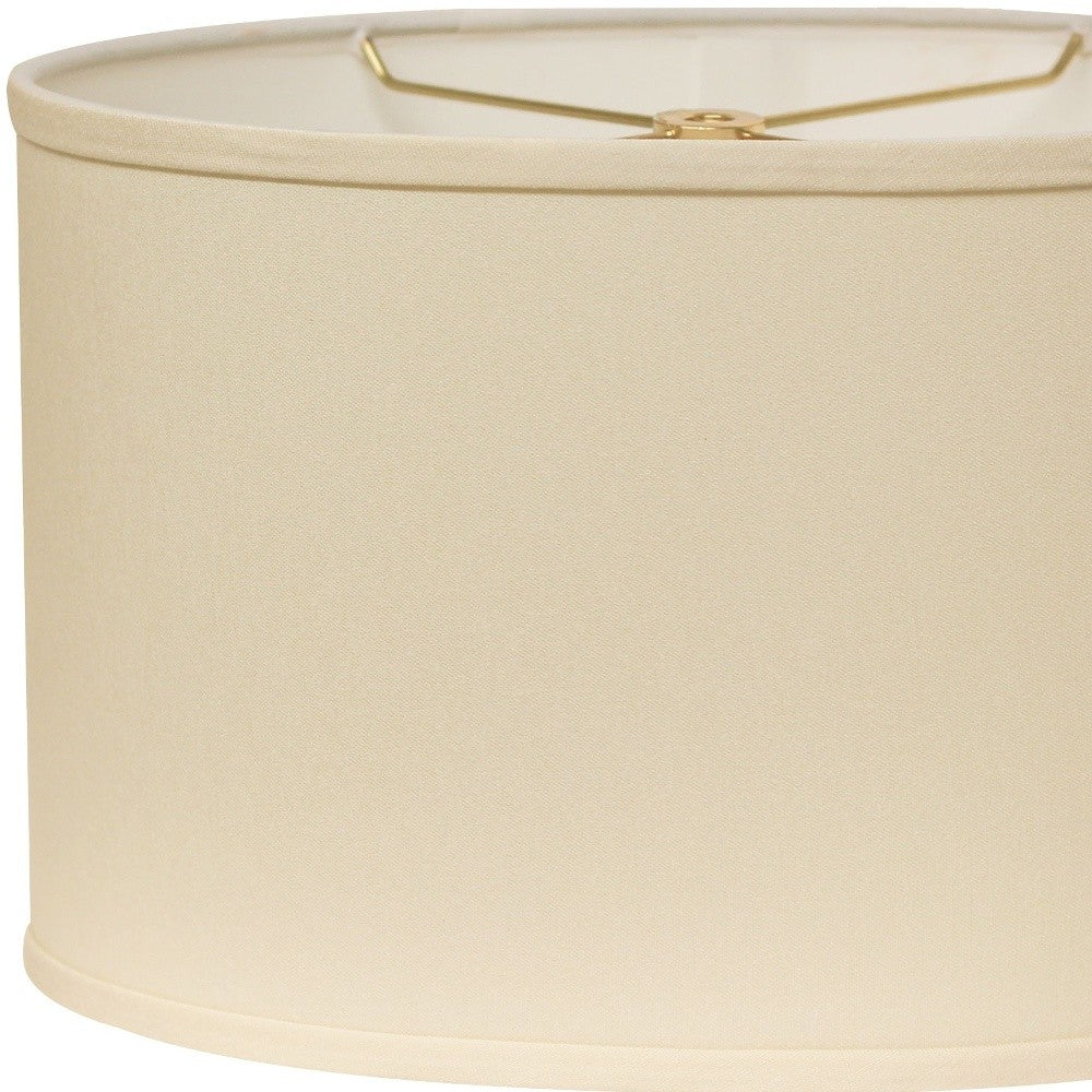 12" Ivory Throwback Oval No Slub Lampshade