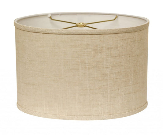 Light Yellow Linen Oval Lamp Shade