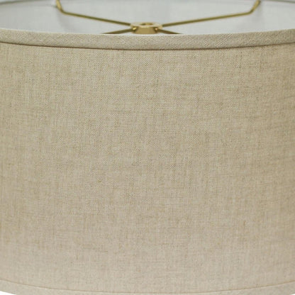 Dark Brown Linen Oval Lamp Shade