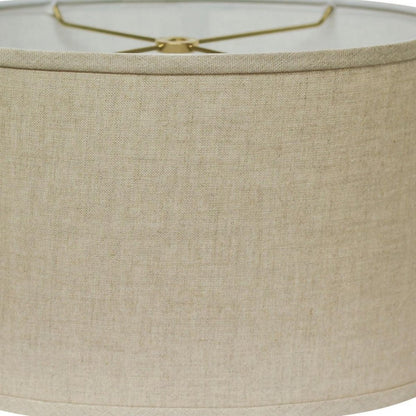 Dark Brown Linen Oval Lamp Shade