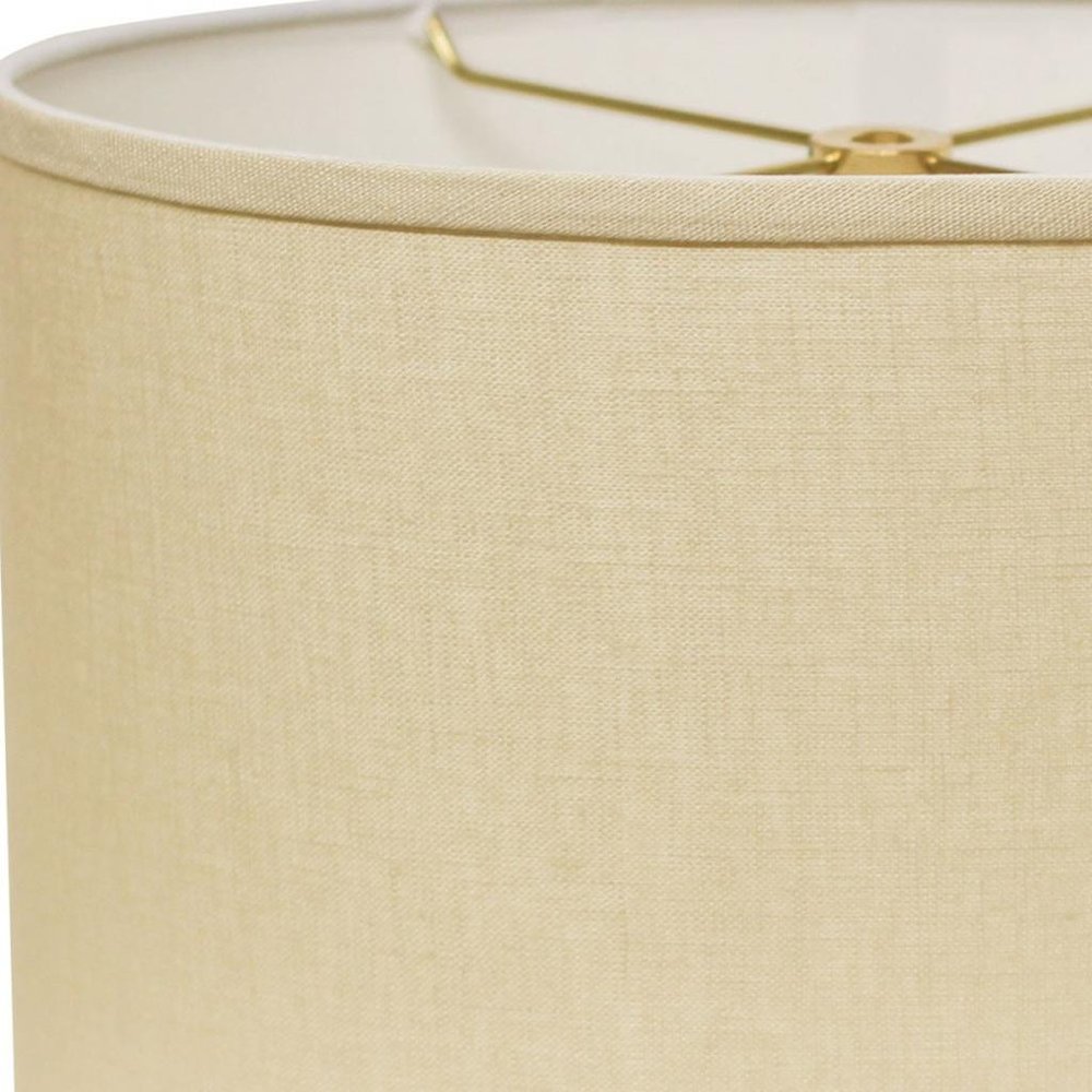 Dark Brown Linen Oval Lamp Shade