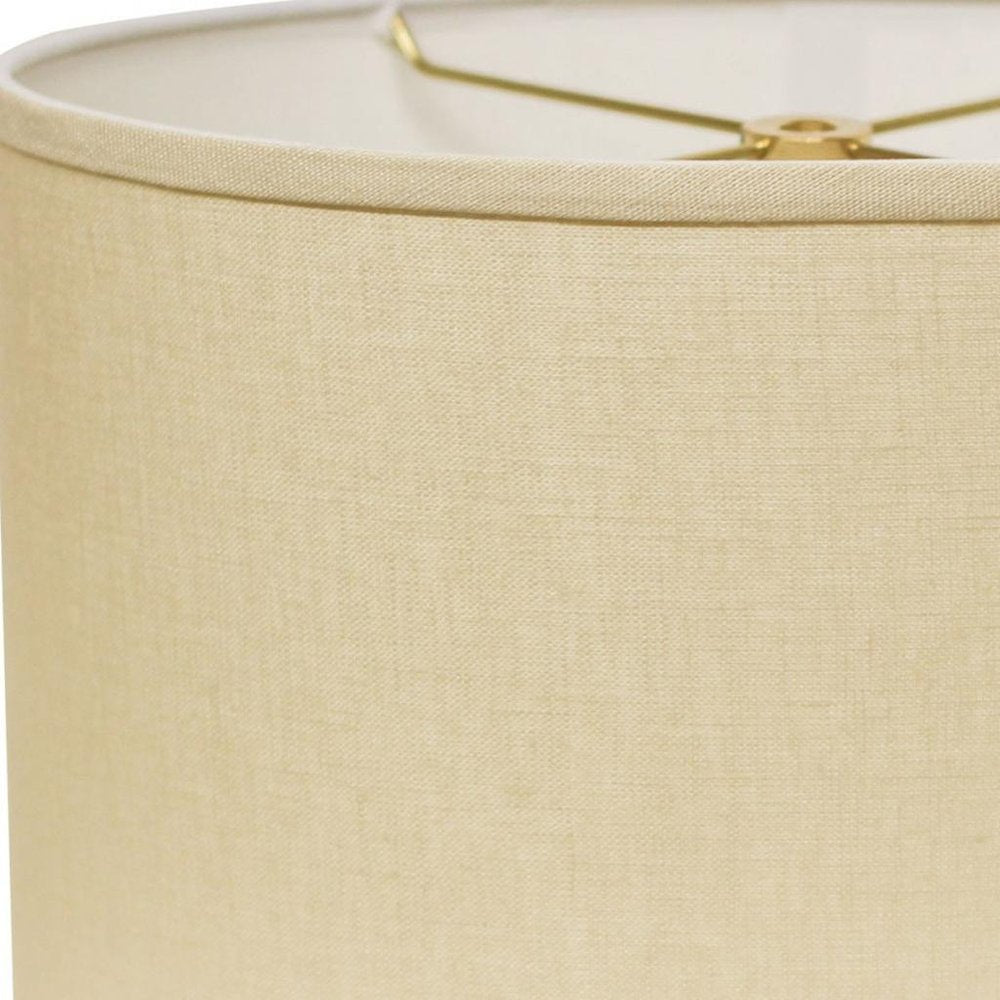 Dark Brown Linen Oval Lamp Shade