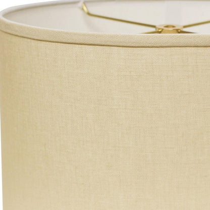 Dark Brown Linen Oval Lamp Shade