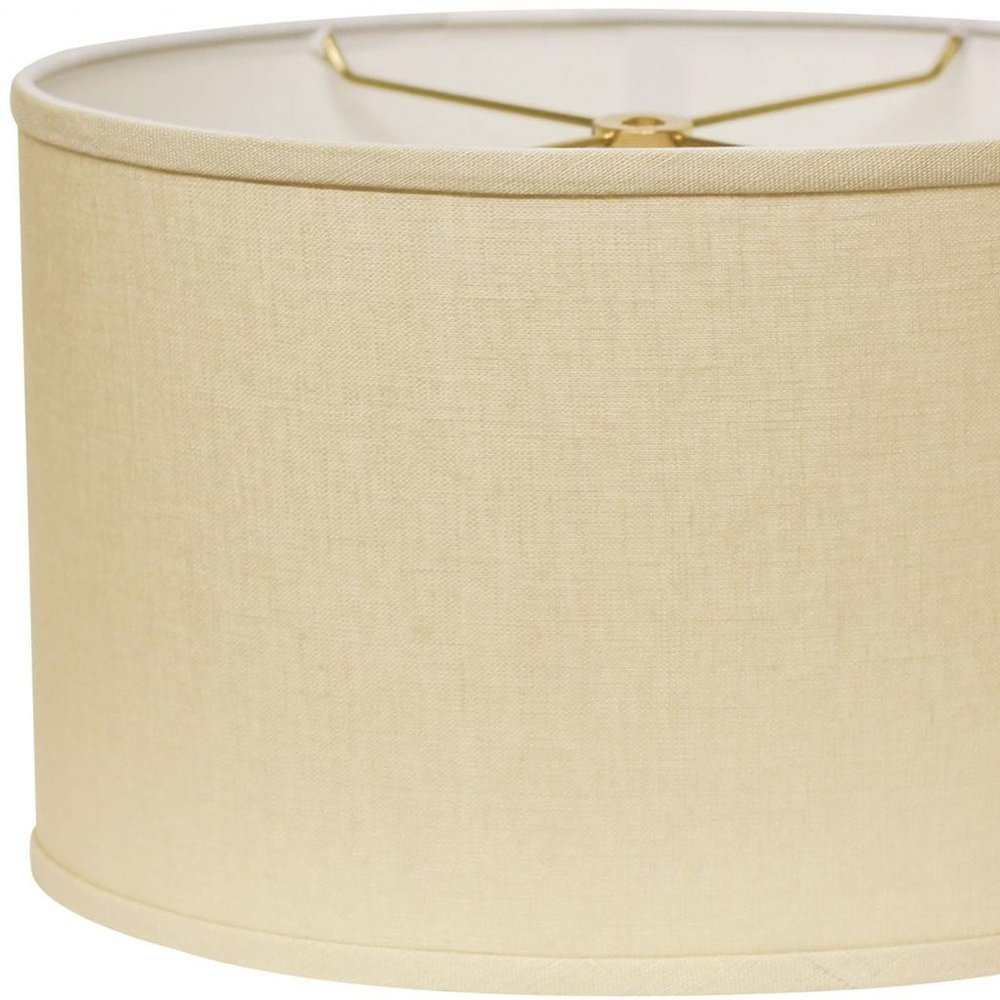 Dark Brown Linen Oval Lamp Shade