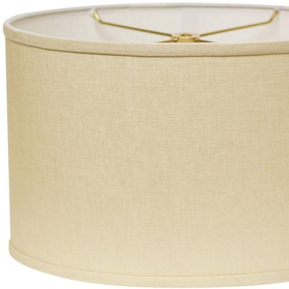 Dark Brown Linen Oval Lamp Shade