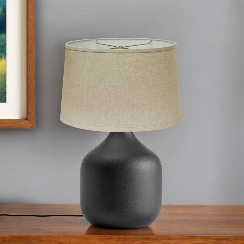 Beige Linen Oval Lamp Shade