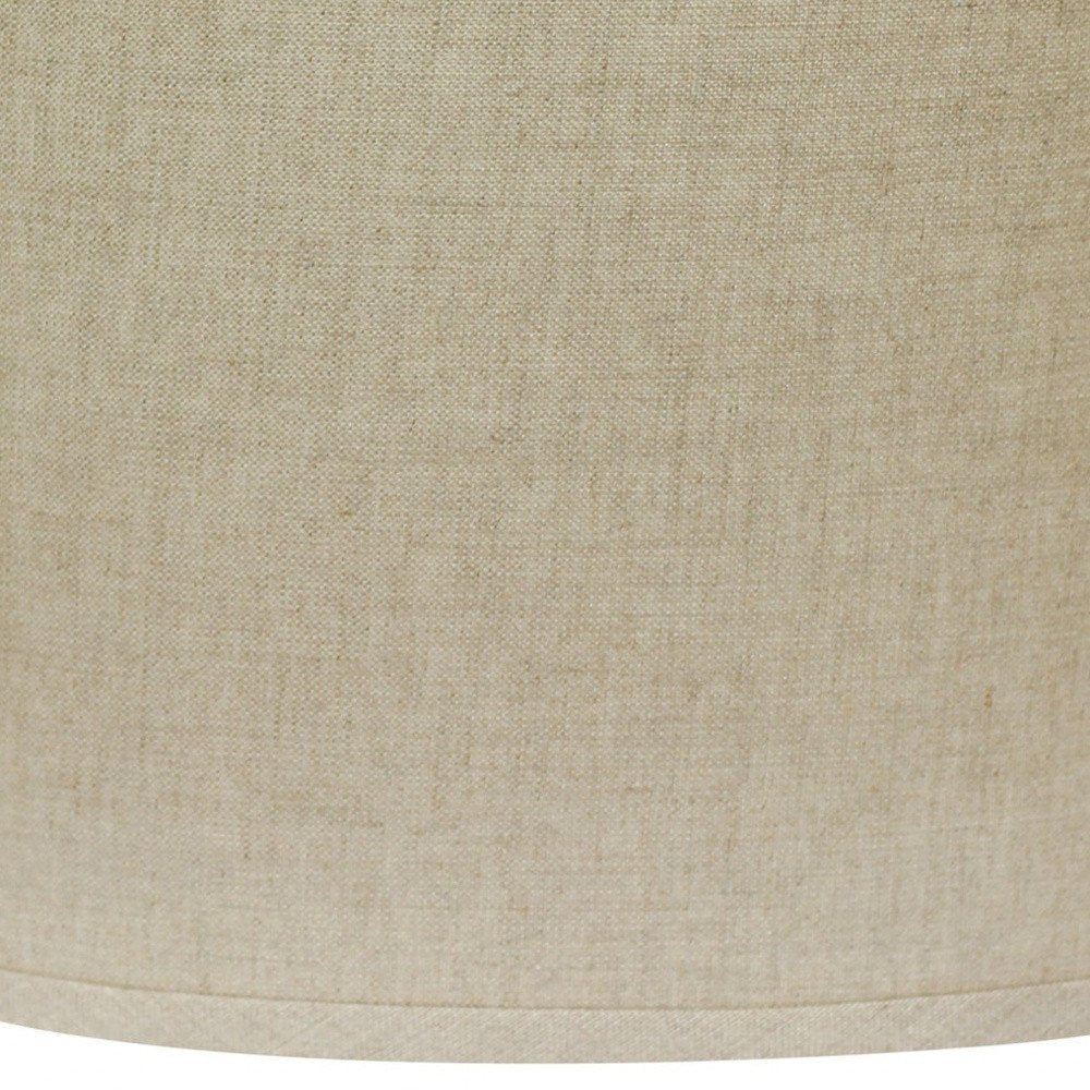 Dark Brown Linen Oval Lamp Shade