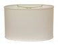 White Linen Oval Lamp Shade