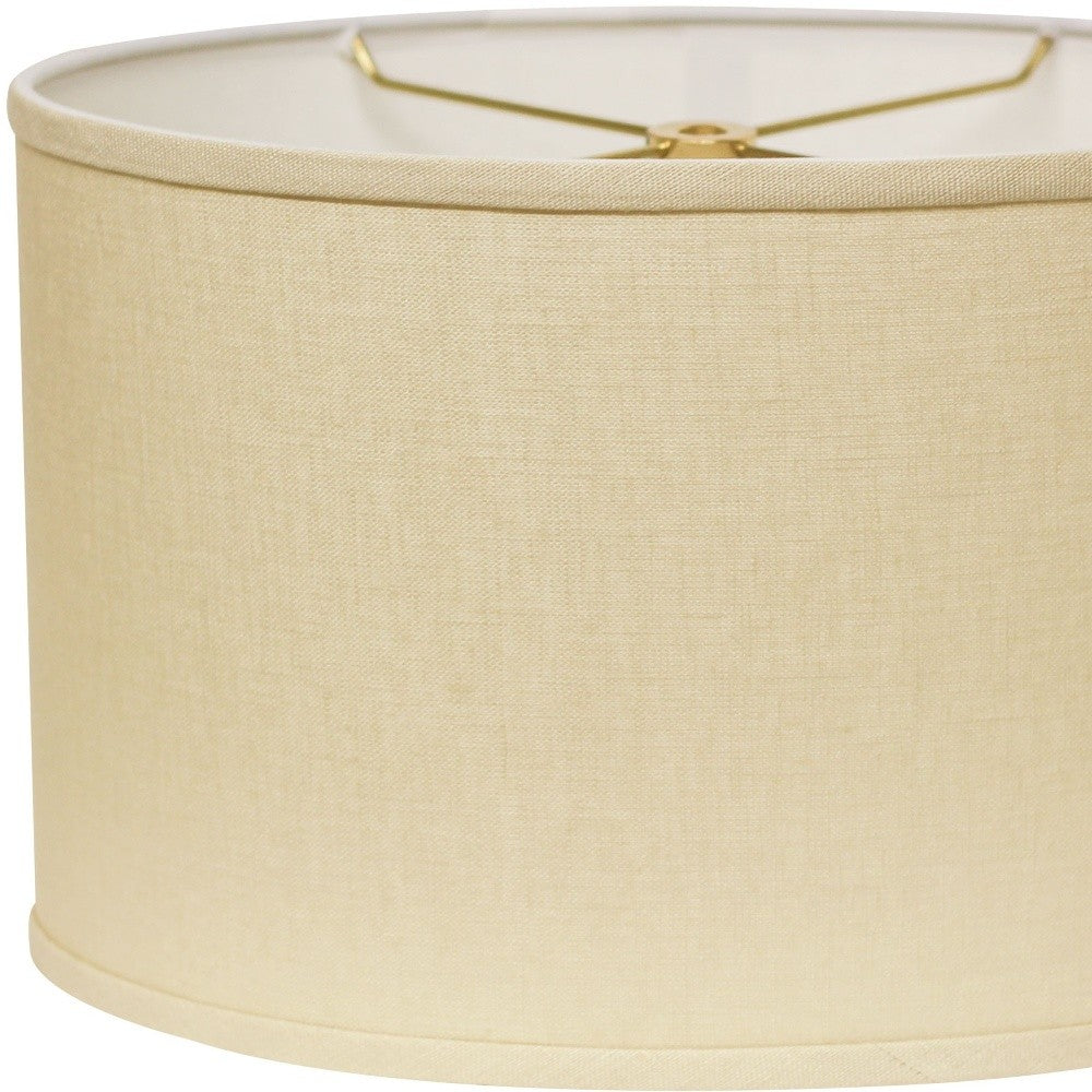 16" Dark Wheat Throwback Oval Linen Lampshade