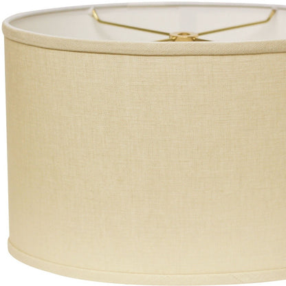 16" Dark Wheat Throwback Oval Linen Lampshade