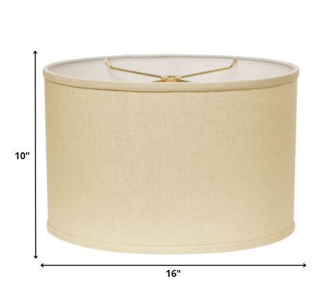 16" Dark Wheat Throwback Oval Linen Lampshade