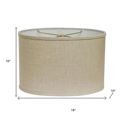 Dark Brown Linen Oval Lamp Shade