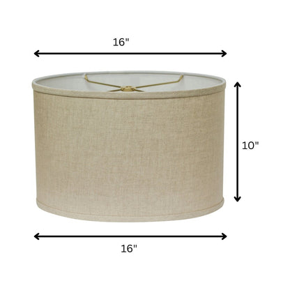 Beige Linen Oval Lamp Shade