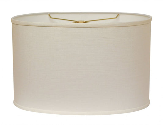 White Linen Oval Lamp Shade