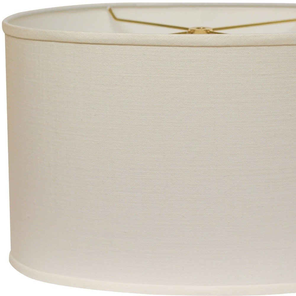 White Linen Oval Lamp Shade