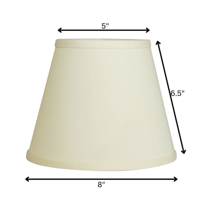 8" Ivory Hardback Empire No Slub Lampshade