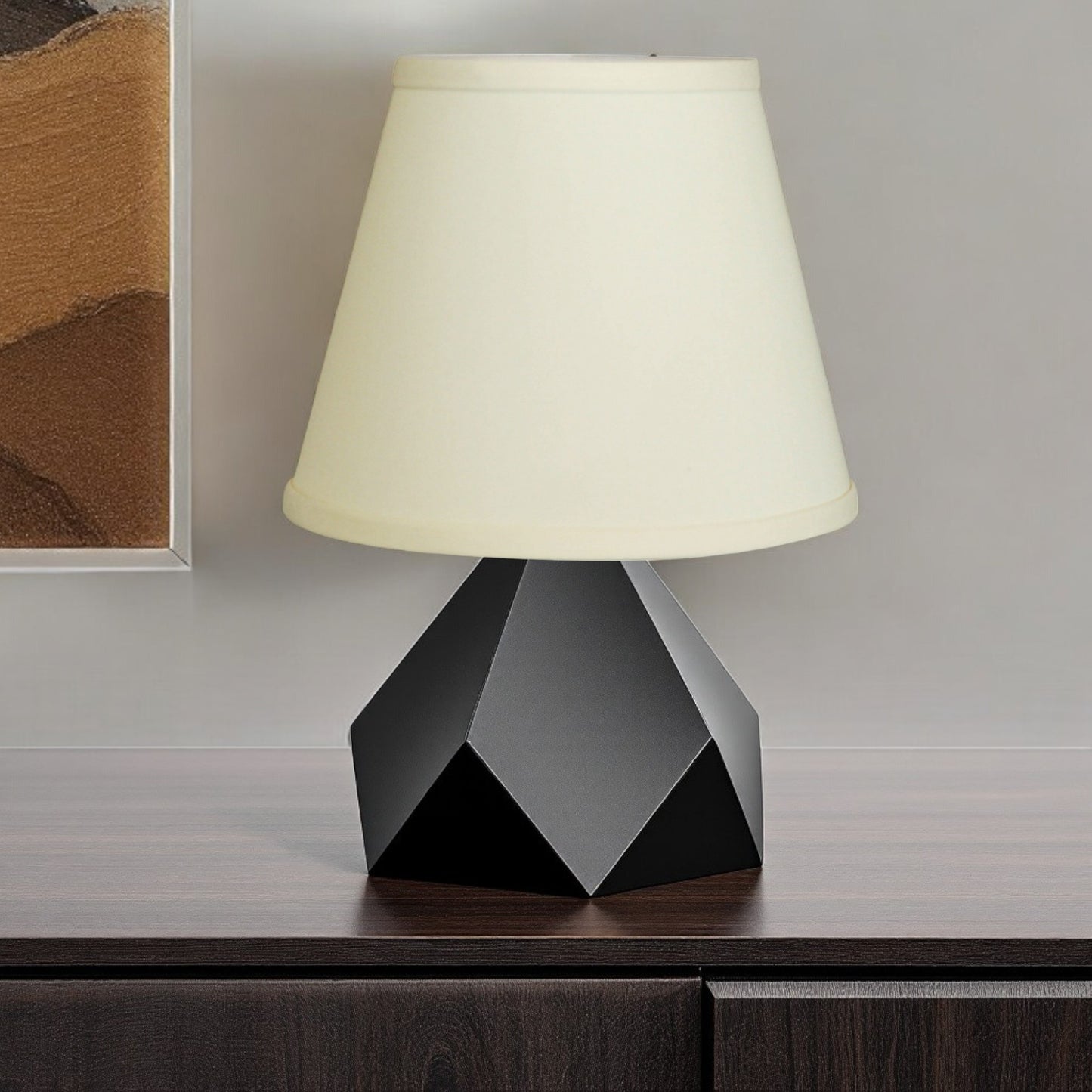 8" Ivory Hardback Empire No Slub Lampshade