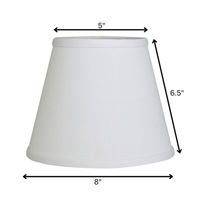 White No Slub Innsbruck Empire Lamp shade 8"W Bottom