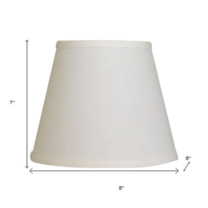 White Linen Empire Lamp Shade