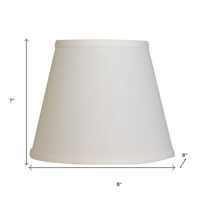 White Linen Empire Lamp Shade