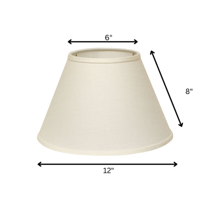 12" Dark Wheat Premium Empire Slanted Linen Lampshade