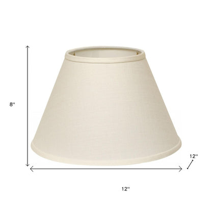 White Linen Empire Lamp Shade