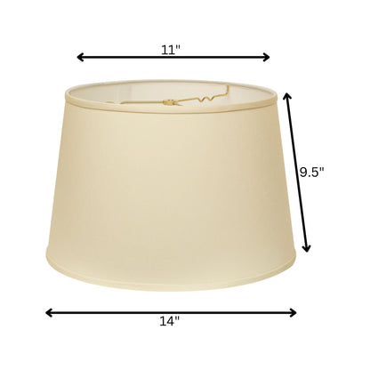 14" Ivory Rounded Empire Slanted No Slub Lampshade