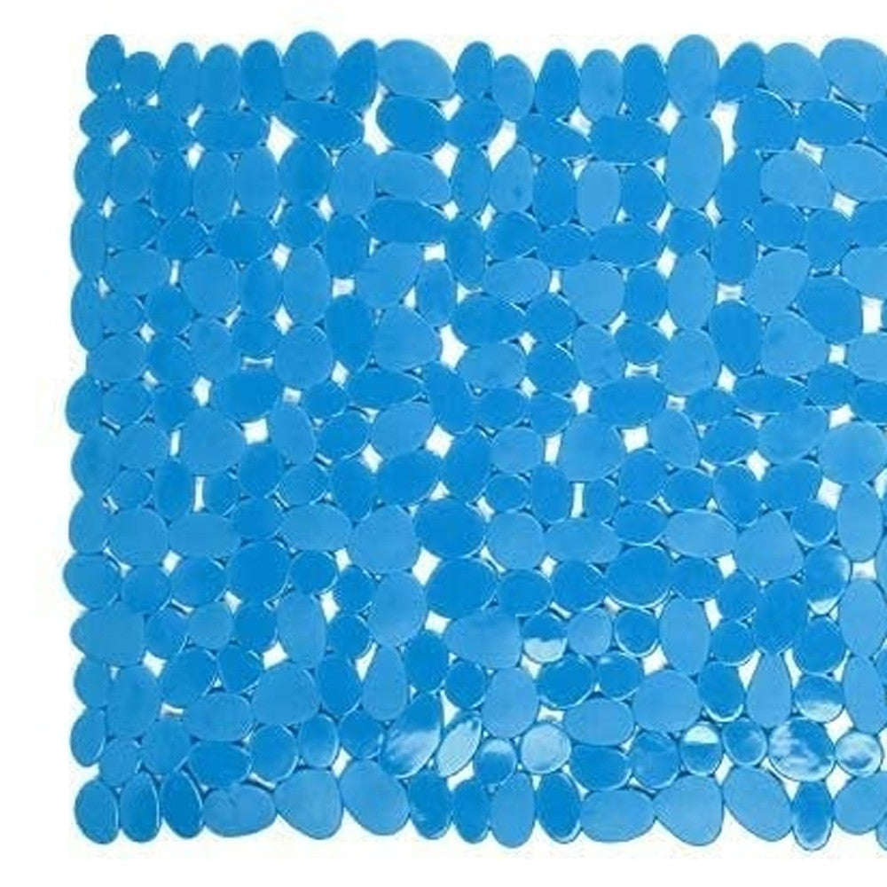 35" Blue Spa Pebbles Non Slip Bathtub Mat