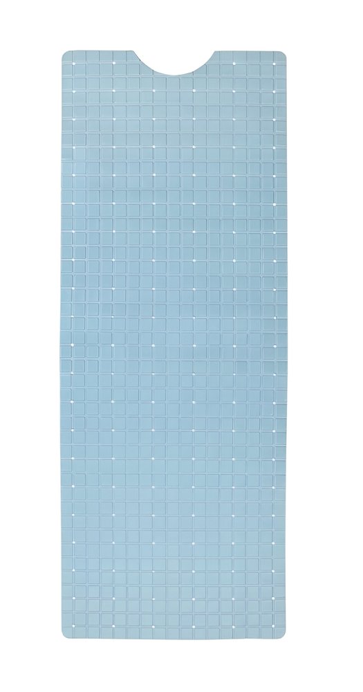 40" Light Blue Geometric Tiles Non Slip Bathtub Mat