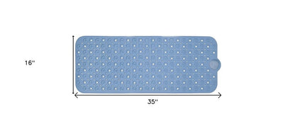 40" Blue Bubbles Non Slip Bathtub Mat