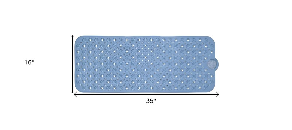 40" Blue Bubbles Non Slip Bathtub Mat