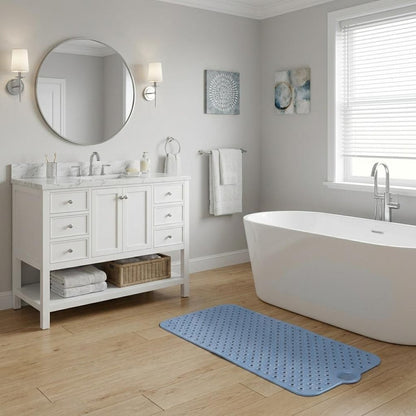 40" Blue Bubbles Non Slip Bathtub Mat