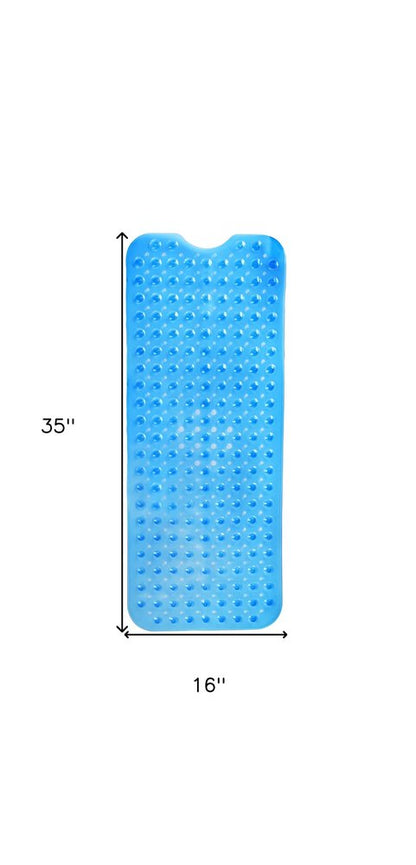 40" Translucent Blue Bubbles Non Slip Bathtub Mat