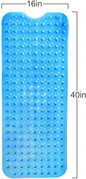 40" Translucent Blue Bubbles Non Slip Bathtub Mat