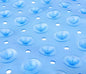 40" Translucent Blue Bubbles Non Slip Bathtub Mat
