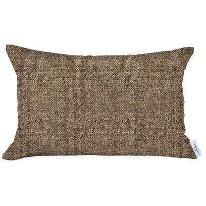 12" X 20" Brown Lumbar Throw Pillow Cover