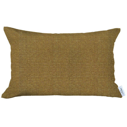 12" X 20" Yellow Lumbar Throw Pillow Cover